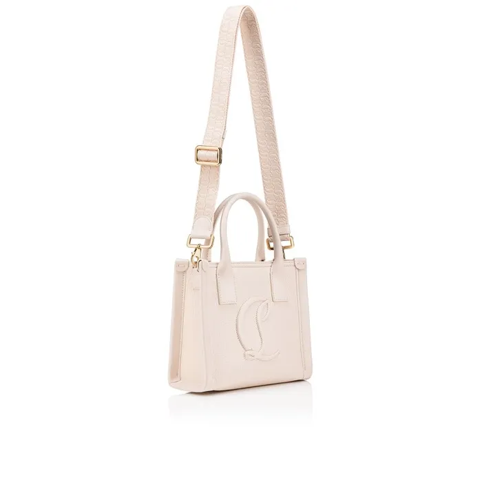 Women By My Side Mini Tote Bag 8211 Grained Calf Leather 8211 Leche Christian Louboutin Totes
