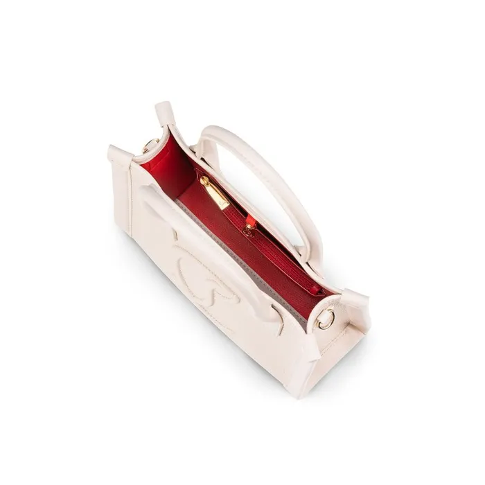 Women By My Side Mini Tote Bag 8211 Grained Calf Leather 8211 Leche Christian Louboutin Totes