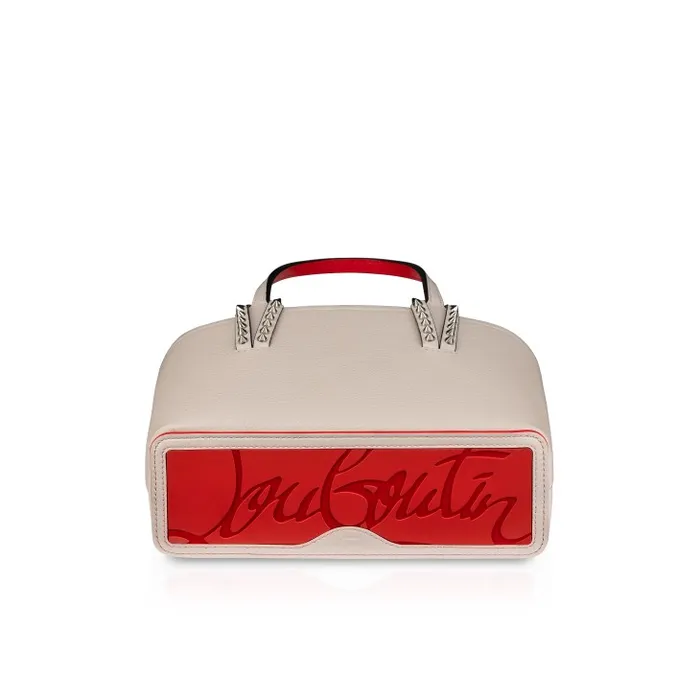 Women Cabata Mini Tote Bag 8211 Grained Calf Leather 8211 Leche Christian Louboutin Shoulder Bags