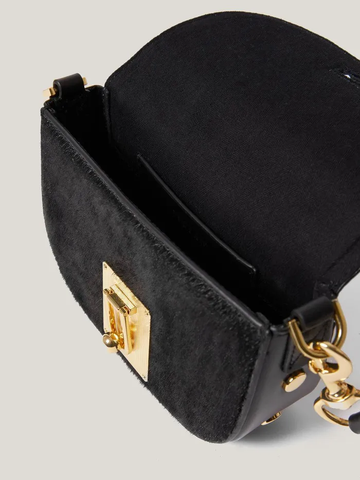 Women Calf Hair Denbigh Crossbody Black Jigsaw Bags