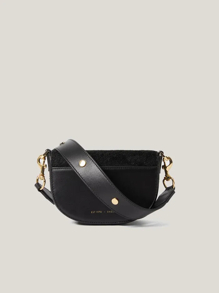 Women Calf Hair Denbigh Crossbody Black Jigsaw Bags