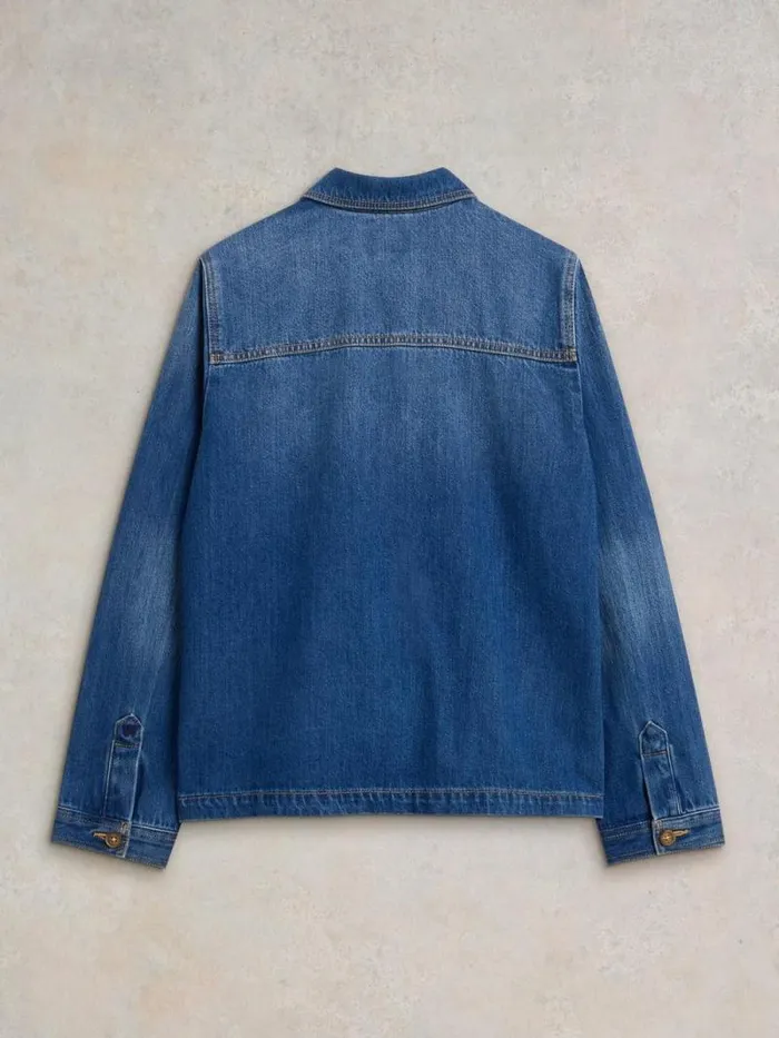 Women Carrie Denim Jacket Mid Denim White Stuff Coats and Jackets Women Carrie Denim Jacket Mid Denim White Stuff Coats and Jackets