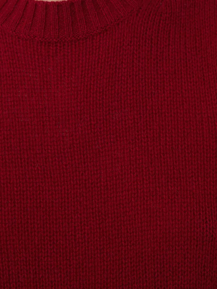 Women Cashmere Crew Neck Tank Red Jigsaw Knitwear and Cashmere
