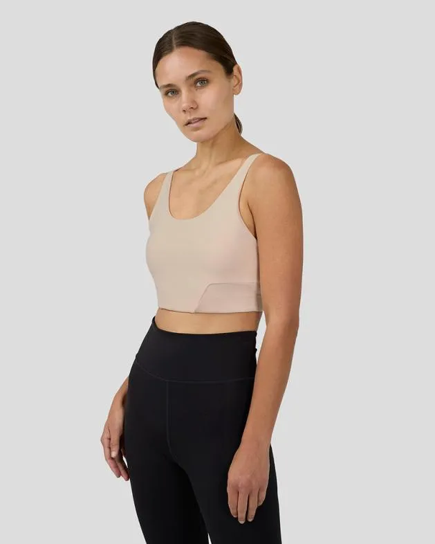 Women Castore Sports Bras WoFlow Training Low Impact Crop Sports Bra 8211 Beige
