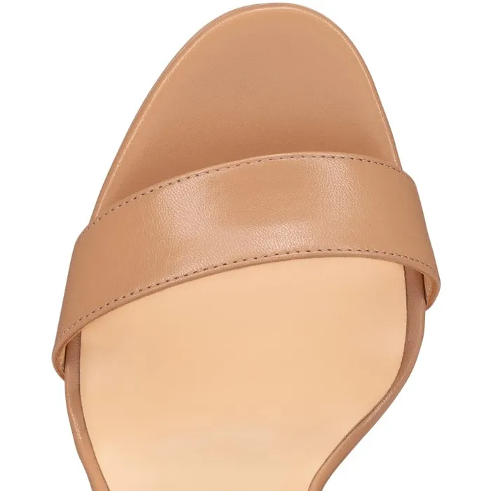 Women Choca Lux 120 Mm Platform Sandals 8211 Leather 8211 Blush Christian Louboutin Sandals and Slides