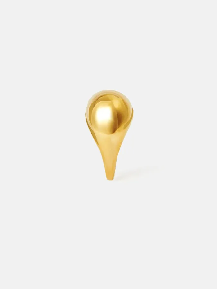 Women Chunky Dome Ring Gold Jigsaw Jewellery