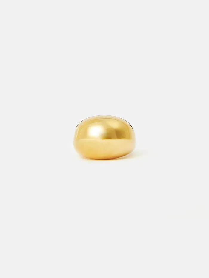 Women Chunky Dome Ring Gold Jigsaw Jewellery