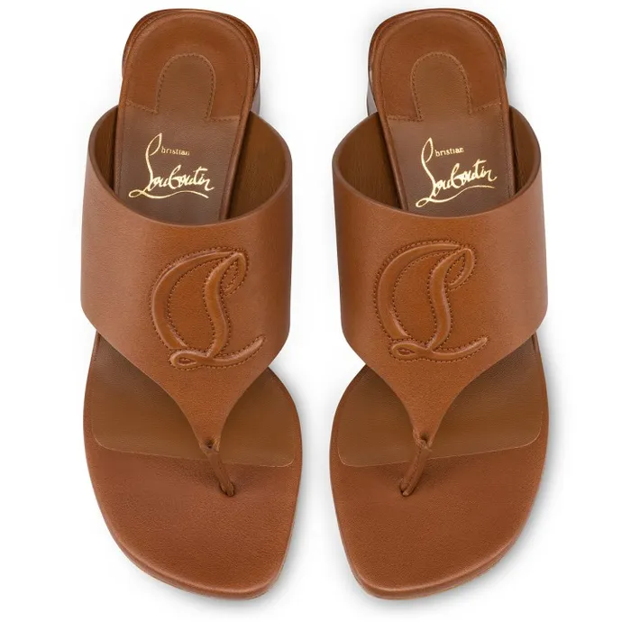 Women CL Tongamule 55 Mm Mules 8211 Calf Leather 8211 Cuoio Christian Louboutin Mules
