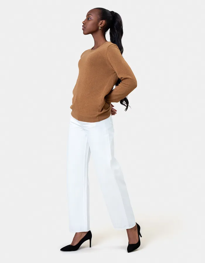 Women Classic Merino Wool Crew 8211 Dusty Olive Women Knit Sweaters Colorfulstandard