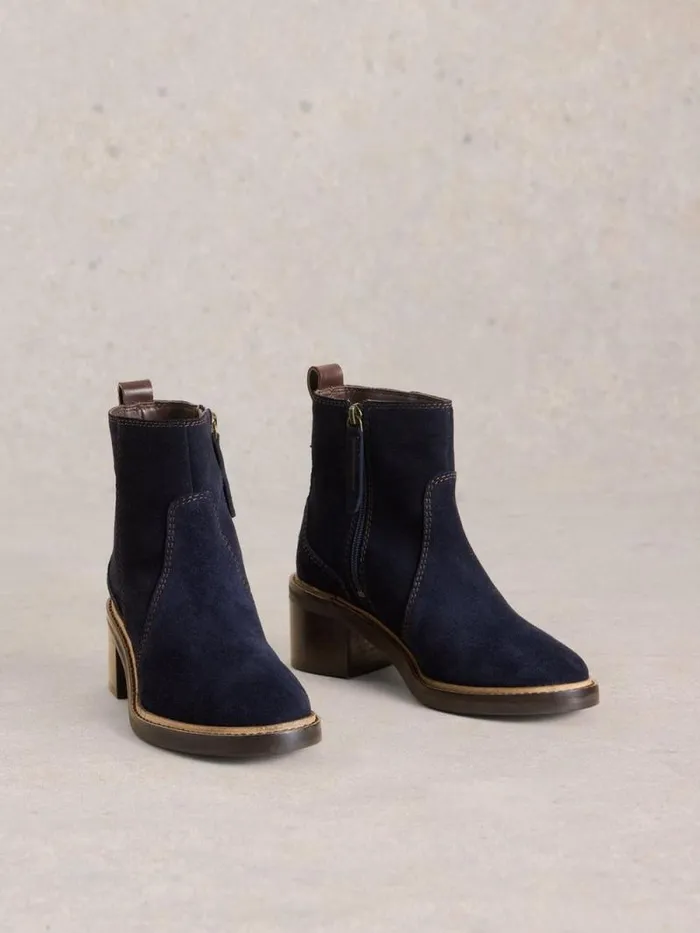 Women Cleo Block Heel Boot Dark Navy White Stuff Heels Women Cleo Block Heel Boot Dark Navy White Stuff Heels