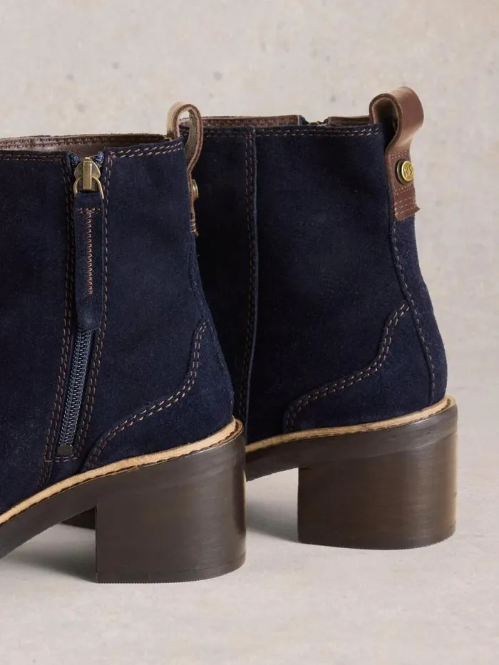 Women Cleo Block Heel Boot Dark Navy White Stuff Heels Women Cleo Block Heel Boot Dark Navy White Stuff Heels
