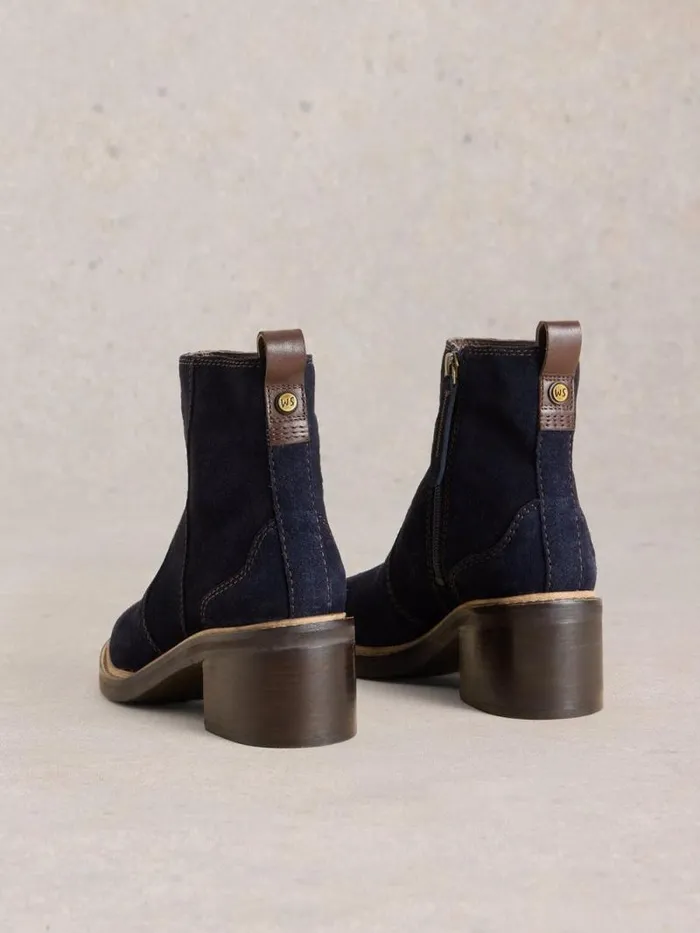 Women Cleo Block Heel Boot Dark Navy White Stuff Heels Women Cleo Block Heel Boot Dark Navy White Stuff Heels
