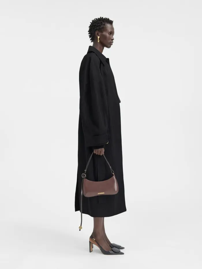 Women Coats and Jackets JACQUEMUS The Bari Trench Coat Black Women Coats and Jackets JACQUEMUS The Bari Trench Coat Black
