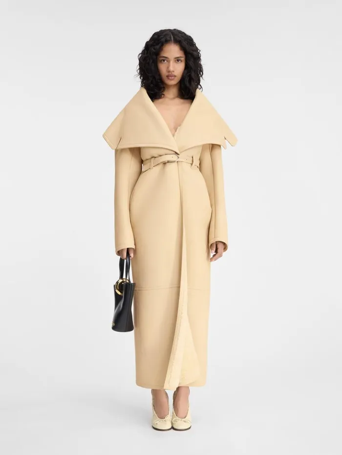 Women Coats and Jackets JACQUEMUS The Telo Coat Pale Yellow