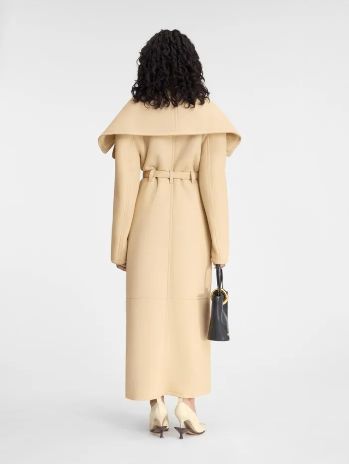 Women Coats and Jackets JACQUEMUS The Telo Coat Pale Yellow Women Coats and Jackets JACQUEMUS The Telo Coat Pale Yellow