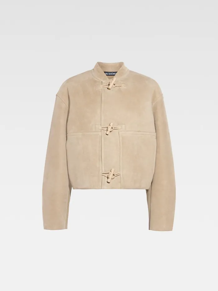 Women Coats and Jackets JACQUEMUS The Telo Jacket Light Beige Women Coats and Jackets JACQUEMUS The Telo Jacket Light Beige