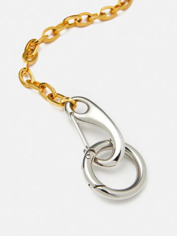 Women Collagerie Two Toned Necklace Gold Jigsaw Jewellery