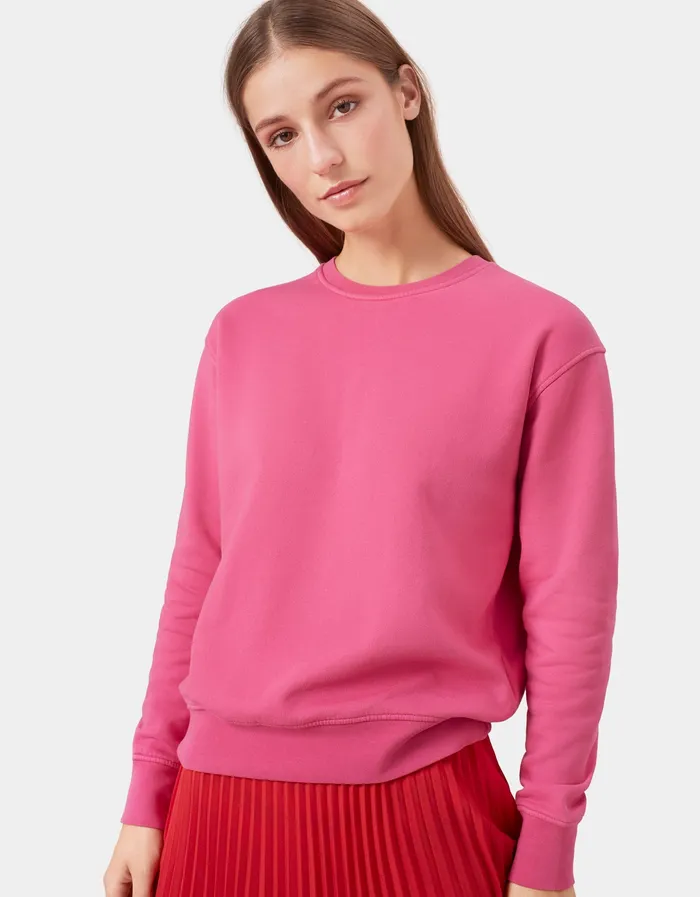 Women Colorfulstandard Women Classic Organic Crew 8211 Sapphire Blue Crewneck Sweatshirts