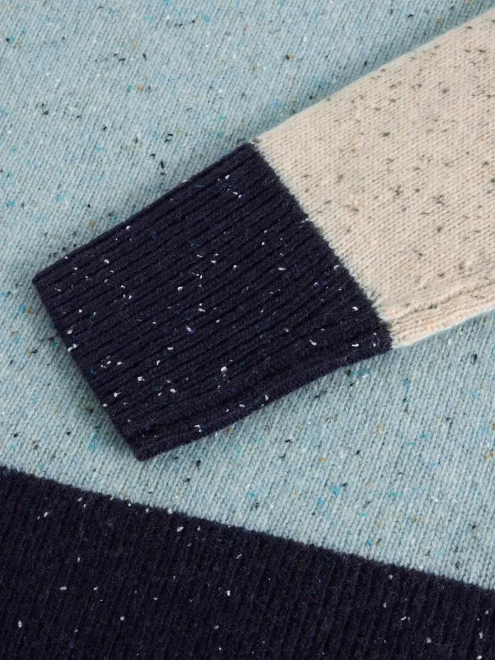 Women COLOURBLOCK NEP JUMPER Blue Multi White Stuff Knitwear Women COLOURBLOCK NEP JUMPER Blue Multi White Stuff Knitwear