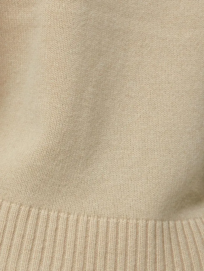 Women Compact Wool Cashmere Blend Jumper Cream Jigsaw Knitwear and Cashmere
