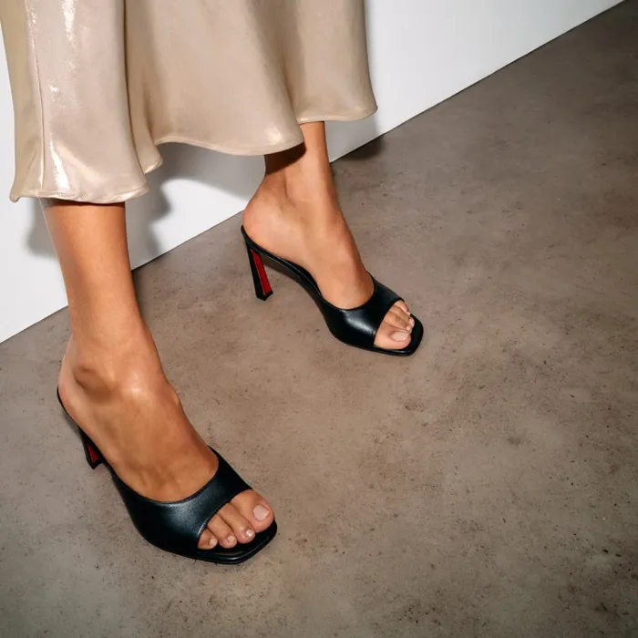 Women Condora Mule 85 Mm Mules 8211 Nappa Leather 8211 Black Christian Louboutin Sandals and Slides