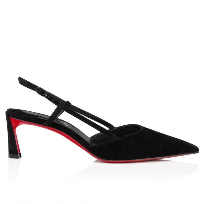 Women Condoroline 55 Mm Sling Back Pumps 8211 Veau Velours 8211 Black Christian Louboutin Pumps