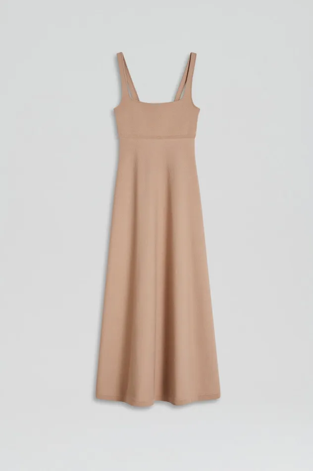 Women CREPE KNIT SQUARE NECK DRESS OAT Dresses Scanlan Theodore