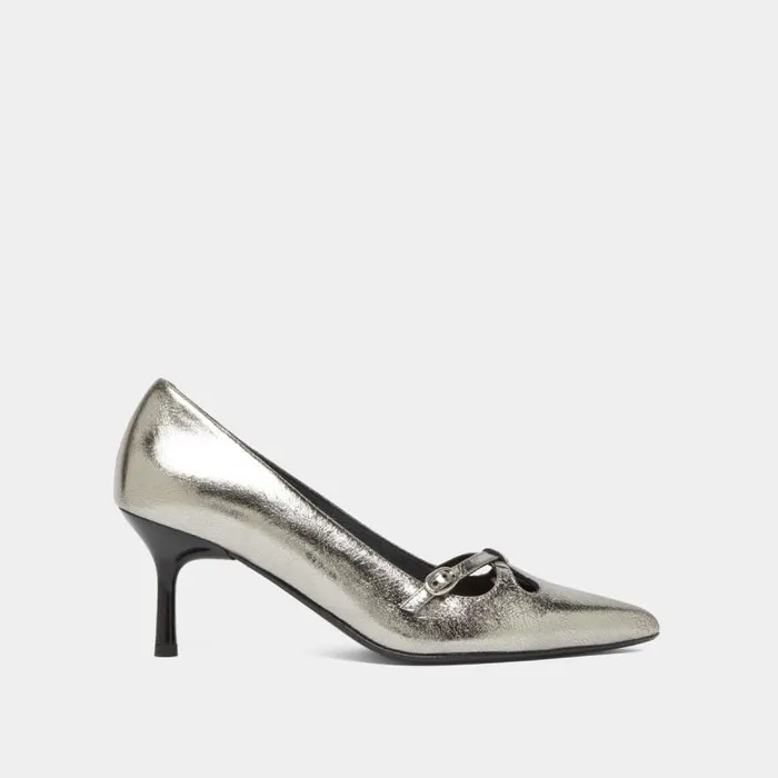 Women Crossstrap Pumps Dark Silver JONAK Pumps