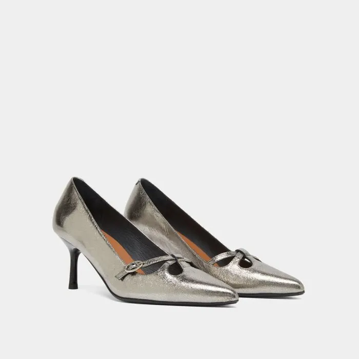 Women Crossstrap Pumps Dark Silver JONAK Pumps