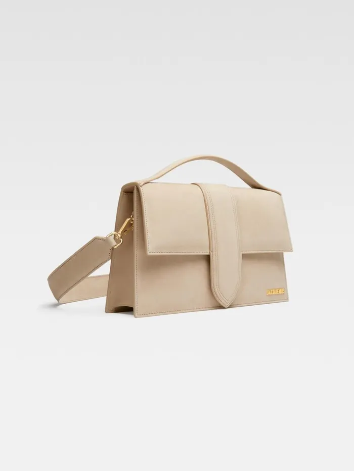 Women Crossbody and Handbags JACQUEMUS The Bambinou Dark Beige Women Crossbody and Handbags JACQUEMUS The Bambinou Dark Beige