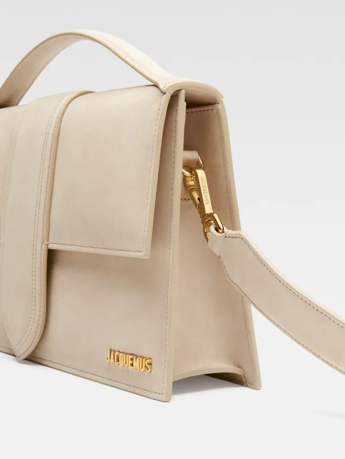 Women Crossbody and Handbags JACQUEMUS The Bambinou Dark Beige Women Crossbody and Handbags JACQUEMUS The Bambinou Dark Beige