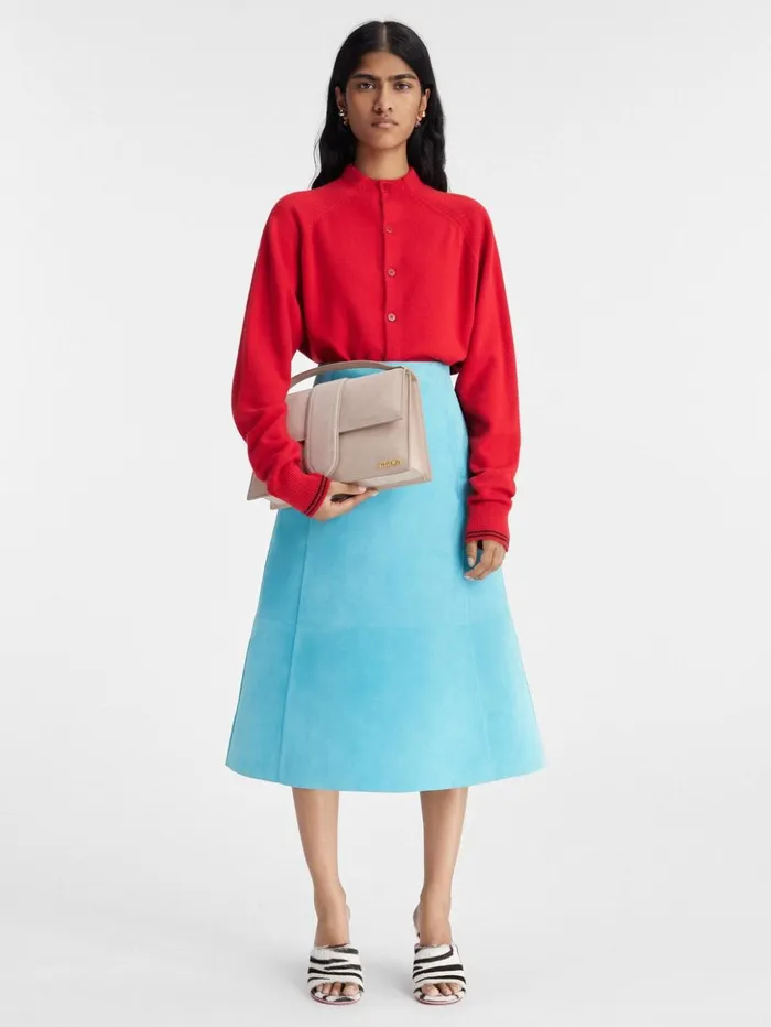 Women Crossbody and Handbags JACQUEMUS The Bambinou Dark Beige Women Crossbody and Handbags JACQUEMUS The Bambinou Dark Beige