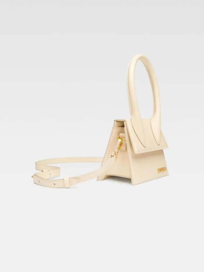 Women Crossbody and Handbags JACQUEMUS The Medium Chiquito Ivory Women Crossbody and Handbags JACQUEMUS The Medium Chiquito Ivory