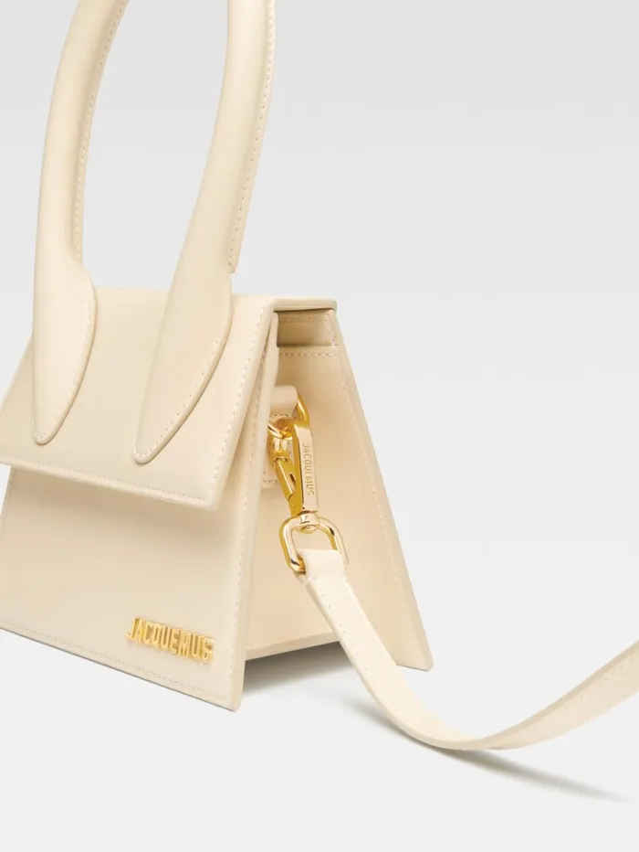 Women Crossbody and Handbags JACQUEMUS The Medium Chiquito Ivory Women Crossbody and Handbags JACQUEMUS The Medium Chiquito Ivory