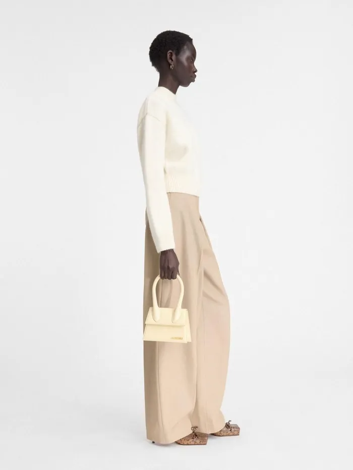 Women Crossbody and Handbags JACQUEMUS The Medium Chiquito Ivory Women Crossbody and Handbags JACQUEMUS The Medium Chiquito Ivory