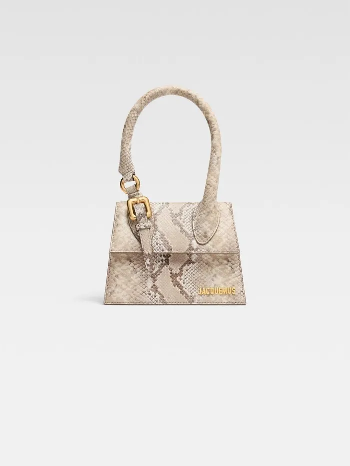 Women Crossbody and Handbags JACQUEMUS The Medium Chiquito With Buckle Beige