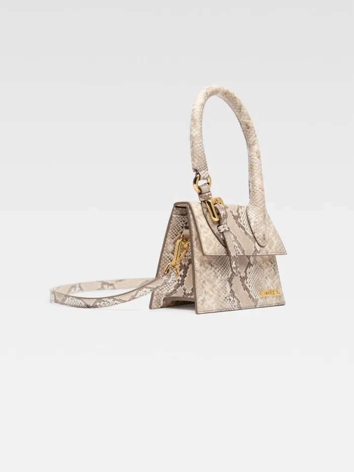 Women Crossbody and Handbags JACQUEMUS The Medium Chiquito With Buckle Beige