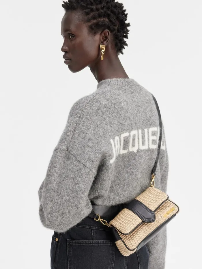 Women Crossbody and Handbags JACQUEMUS The Small Bambimou Ivoryblack Women Crossbody and Handbags JACQUEMUS The Small Bambimou Ivoryblack