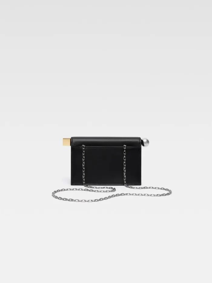Women Crossbody and Handbags JACQUEMUS The Small Rond Carr Clutch Black
