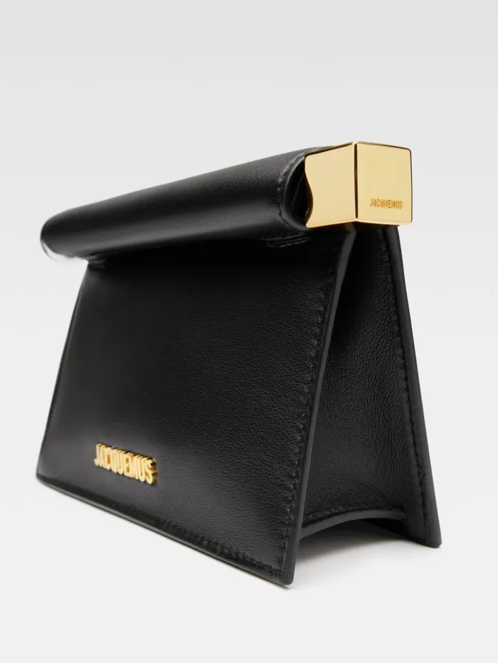 Women Crossbody and Handbags JACQUEMUS The Small Rond Carr Clutch Black