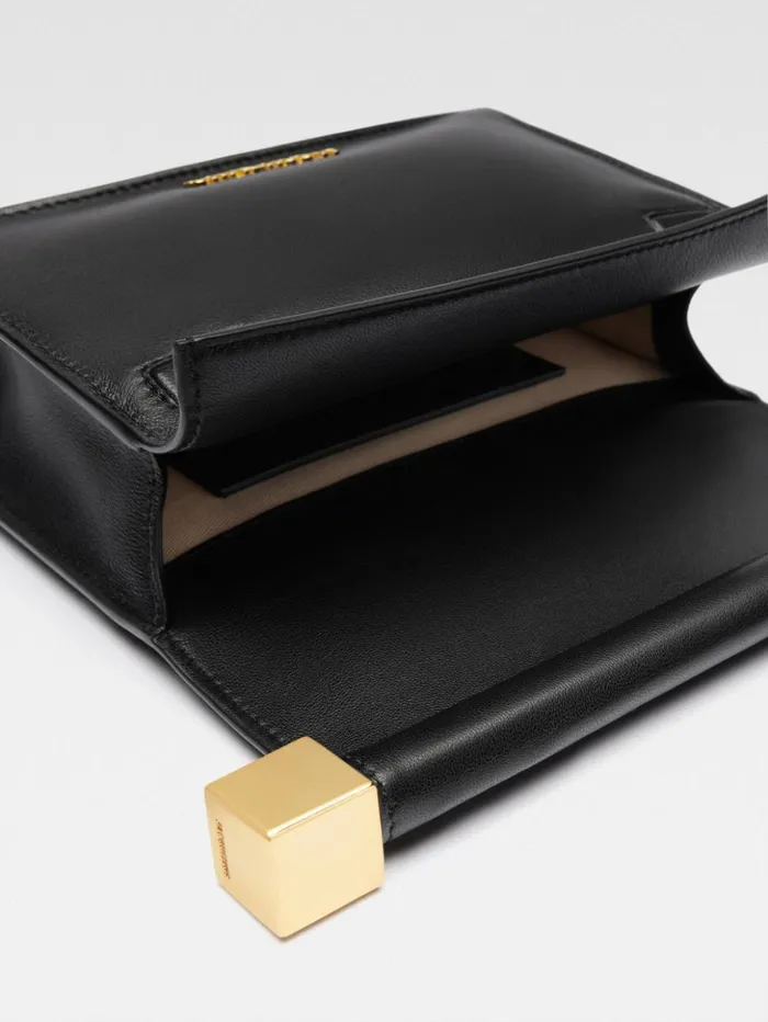 Women Crossbody and Handbags JACQUEMUS The Small Rond Carr Clutch Black