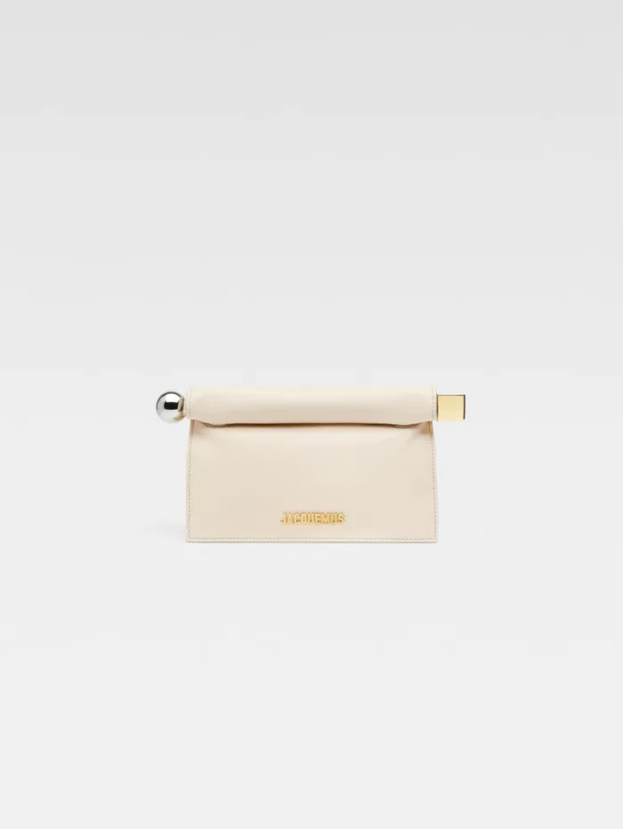 Women Crossbody and Handbags JACQUEMUS The Small Rond Carr Clutch Light Ivory