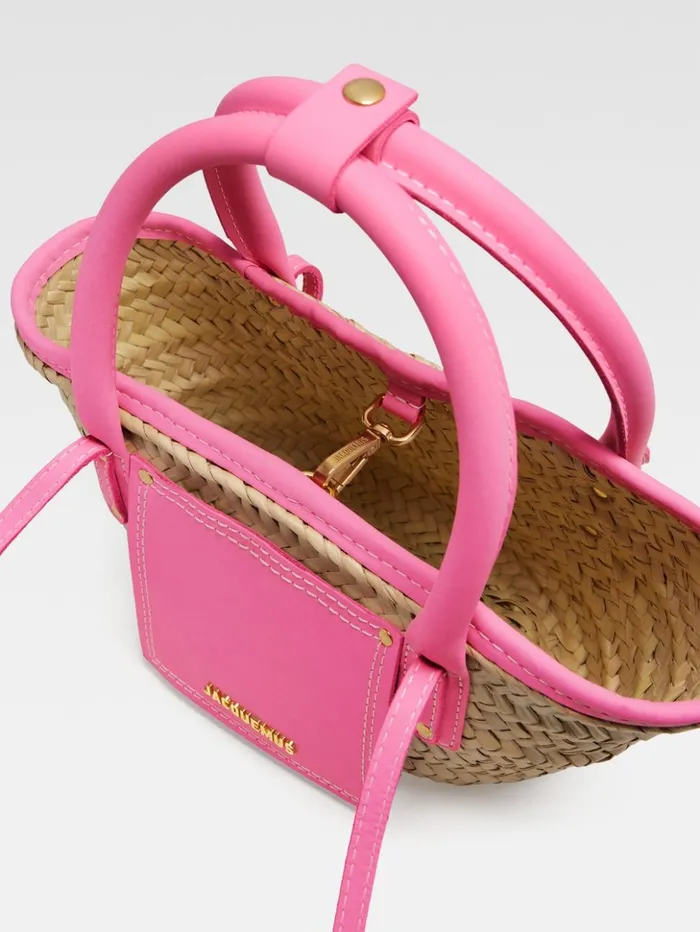 Women Crossbody and Handbags JACQUEMUS The Small Soli Basket Dark Pink
