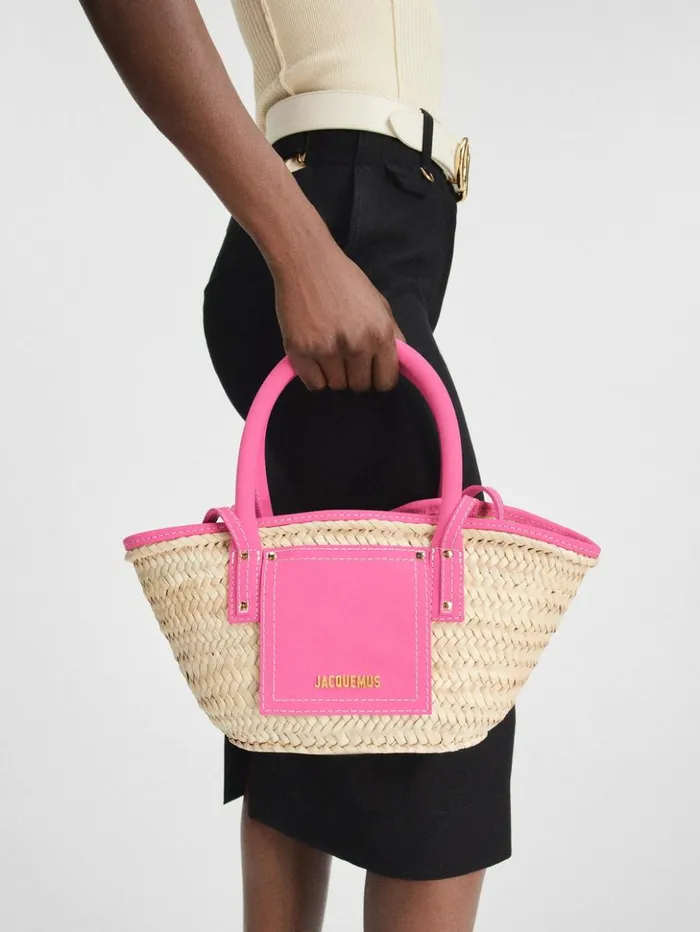 Women Crossbody and Handbags JACQUEMUS The Small Soli Basket Dark Pink