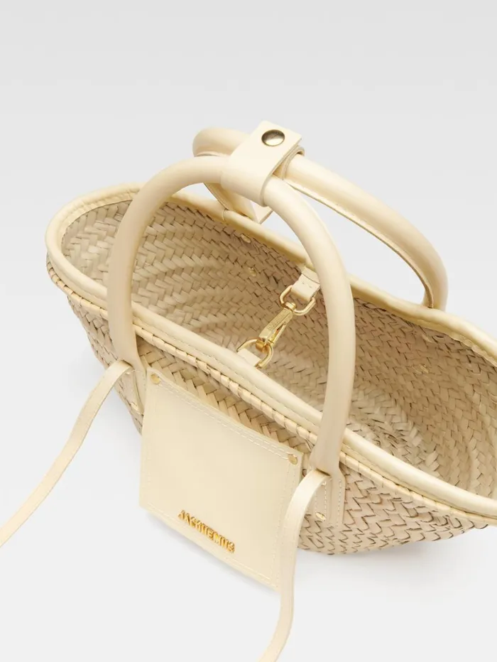 Women Crossbody and Handbags JACQUEMUS The Small Soli Basket Ivory