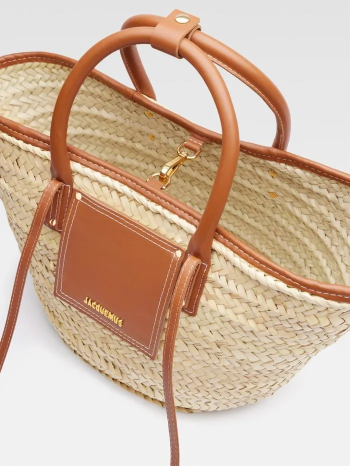 Women Crossbody and Handbags JACQUEMUS The Soli Basket Light Brown Women Crossbody and Handbags JACQUEMUS The Soli Basket Light Brown