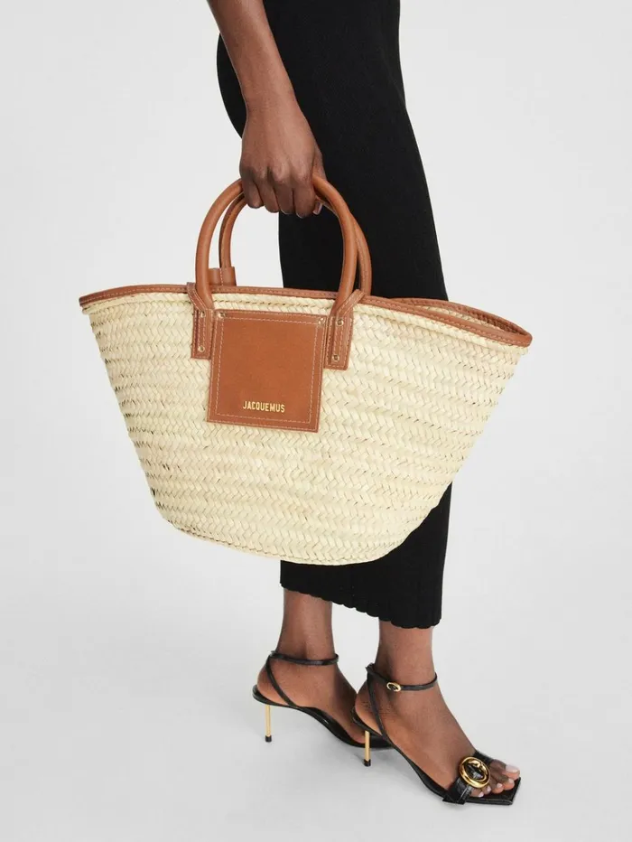 Women Crossbody and Handbags JACQUEMUS The Soli Basket Light Brown Women Crossbody and Handbags JACQUEMUS The Soli Basket Light Brown