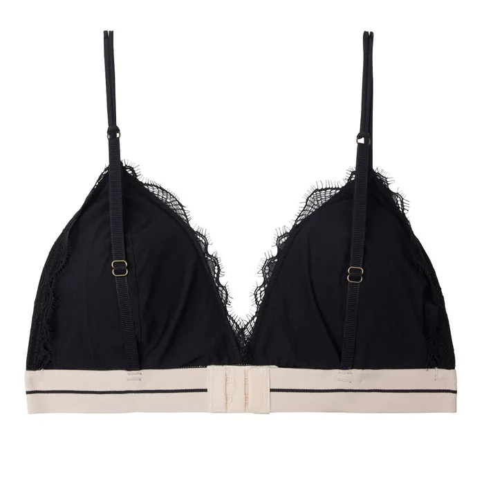 Women Cup A To D Love Stories Darling Lace Bralette Black