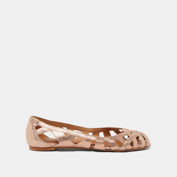 Women Cutout Ballet Flats Copper JONAK Ballet Flats