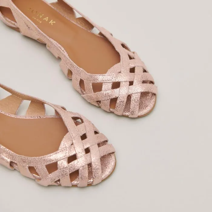 Women Cutout Ballet Flats Copper JONAK Ballet Flats